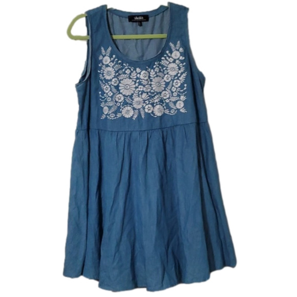 Lulu's Floral Embroided Mini Dress Size Large - Picture 1 of 6